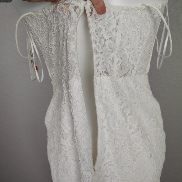 NEW Jenny Yoo Harley Dress Ivory Lace Boned Bodice Bridal Gown Size 8 - Picture 15 of 16